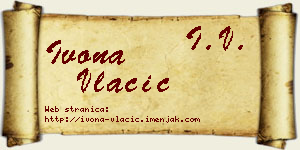 Ivona Vlačić vizit kartica